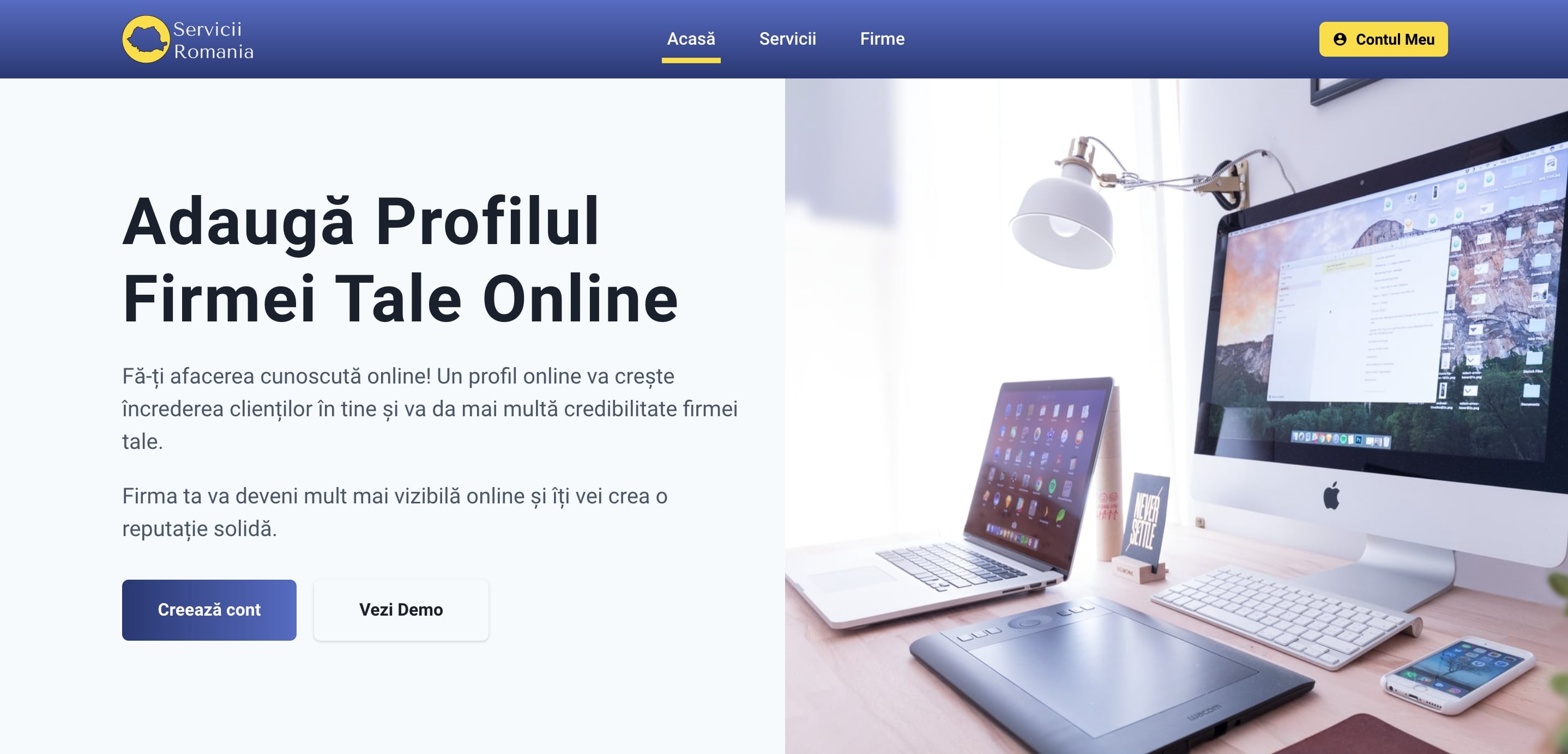 Servicii Romania - landing page